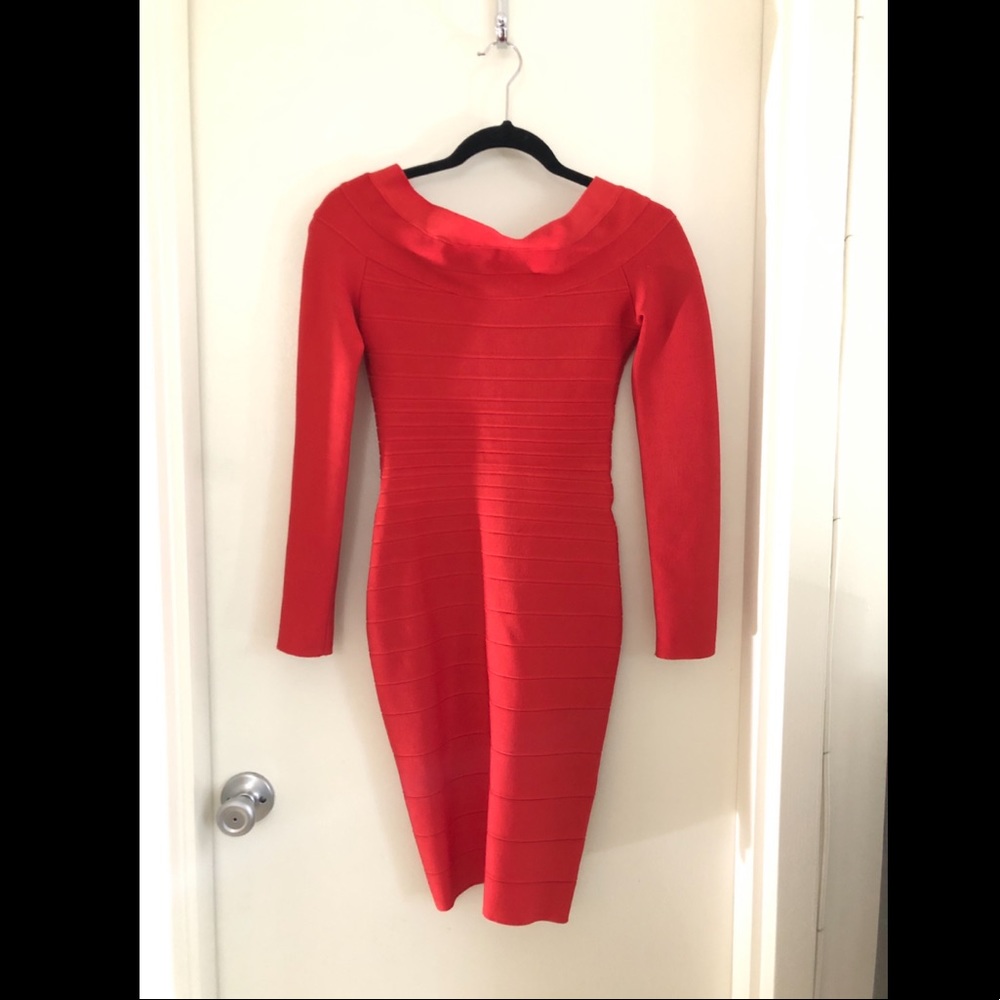 SEXY RED BANDAGE DRESS